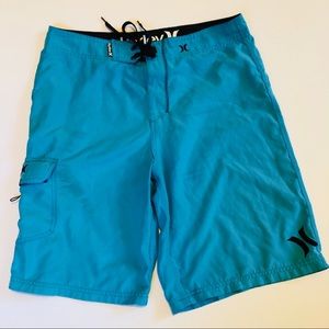Hurley Blue Swim Suit Board Shorts Size 32